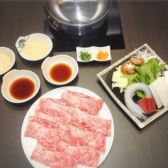 【完全個室】 特選和牛しゃぶしゃぶコース 全7品 9200円(税込)