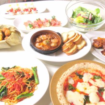 [派对计划] 3,500日元（仅食物） 8道菜，包括浓郁的味噌虾ajillo！