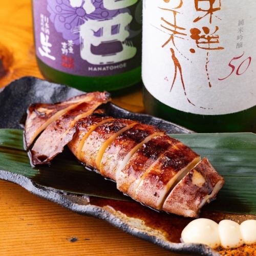 スルメイカ炭焼き