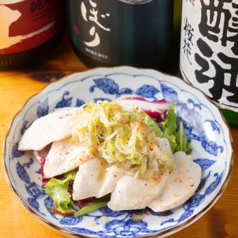 よだれ鶏　葱山椒ダレ
