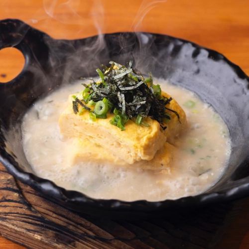豚骨白湯スープ炊き出汁巻き