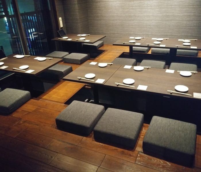 The interior of the store has a calm atmosphere.A horigotatsu floor that can accommodate up to 23 people ♪ Please use it for a banquet.