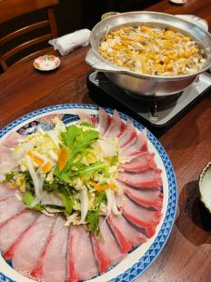 <鰤のみぞれしゃぶしゃぶコース>全8品5000円(税込)