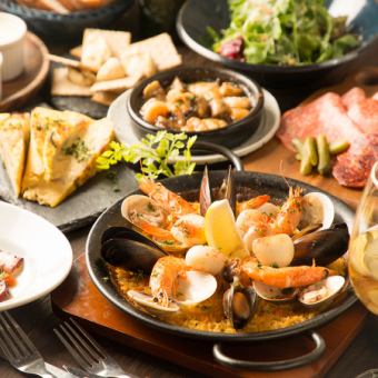 [Course A] The most popular classic Spanish course for girls' parties ◆Food only◆ 2 hours, 7 dishes, 3,500 yen (tax included)