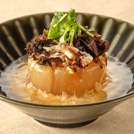 얼룩 무의 계란 팥소