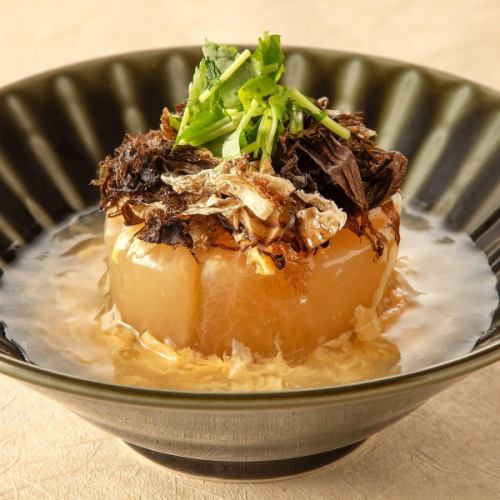 얼룩 무의 계란 팥소