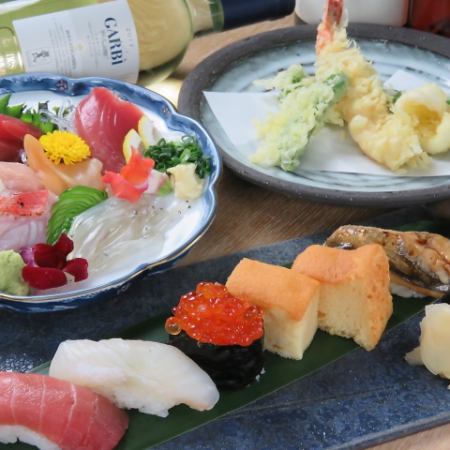 Sushi/Fuku/Koji Banquet Plan 8,800 yen (tax included) Includes 120 minutes of all-you-can-drink (from 4 people)
