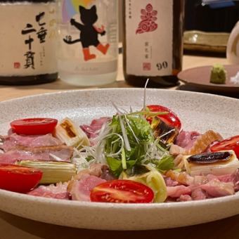 【僅限食物】7道菜4,400日元套餐，包括烤牛山培根和最高品質的國產鴨“河內鴨”
