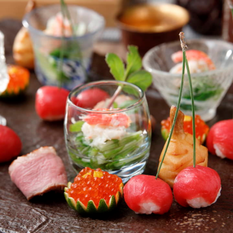 [All-you-can-drink included] 8-9 dishes made with high-quality and seasonal ingredients, 10,000 yen