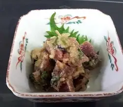 鰹と茗荷の味噌和え