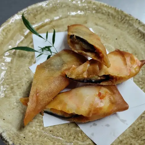 炸虾仁茄子番茄春卷