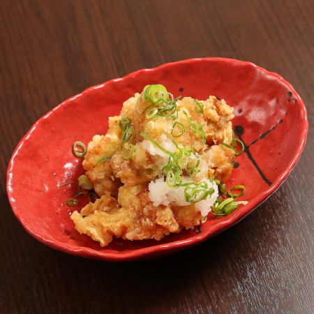 Grated chicken tempura and ponzu sauce