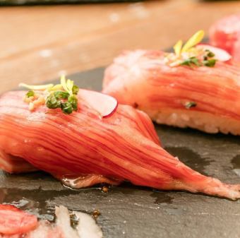 にいがた和牛のサーロイン肉寿司 2貫