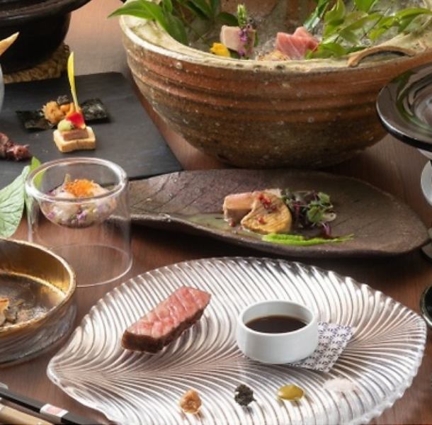 旬の食材を用いた贅沢ディナーコース