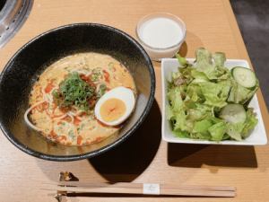 Wagyu sesame dandan noodles made by a yakiniku restaurant