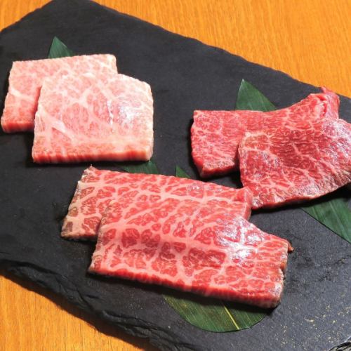 Assortment of 3 kinds of specially selected Wagyu beef