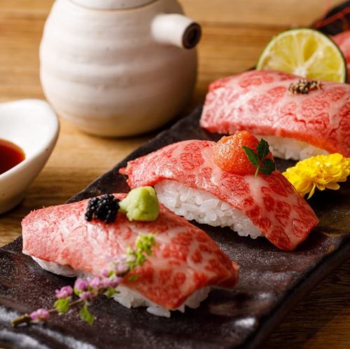 可以品尝到肉的原汁原味的肉寿司自助餐！
