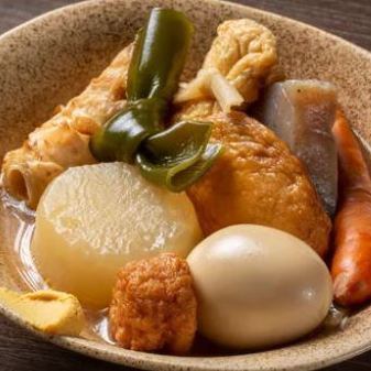 【生ビール付き3時間飲み放題】冷やしおでん&炭火焼き鳥含む食べ放題コース　【4280円⇒3280円】