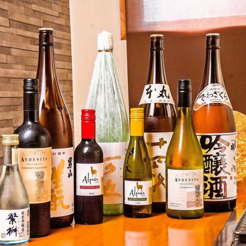 我們提供精心挑選的清酒，例如福岡的名酒“Shimomasu”。