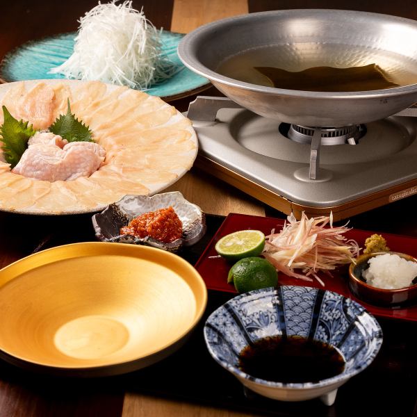 【新名物】6種の薬味で味わう『京赤地鶏のしゃぶしゃぶ』