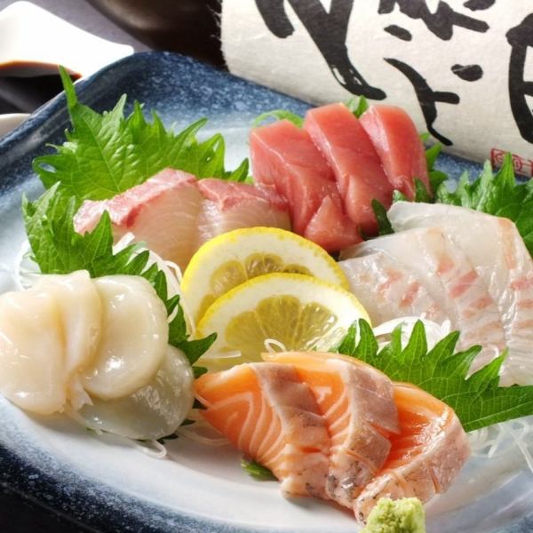 Assorted sashimi (single item, 3 types, 5 types)
