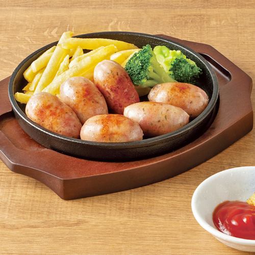 Super coarsely ground sausages teppanyaki (6 pieces)