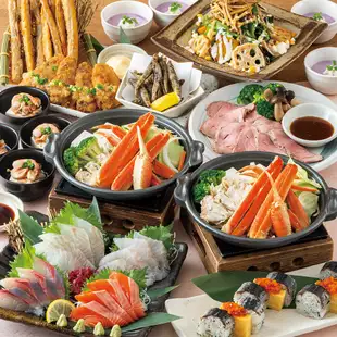 [Autumn Premium Course (Snow Crab)] 8 dishes including snow crab and saury sushi rolls + all-you-can-drink for 5500 yen
