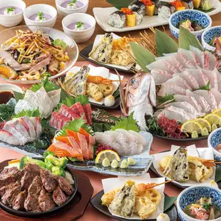 【秋プレミアム6500円コース(ズワイ蟹)】ズワイ蟹や牛ステーキ等8品+飲み放題付6500円