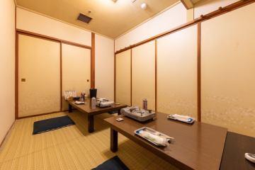 落ち着いた和風空間の海鮮居酒屋