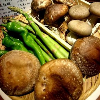Genshiyaki of seasonal vegetables