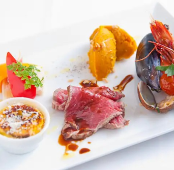 Assortment of 5 types of appetizers