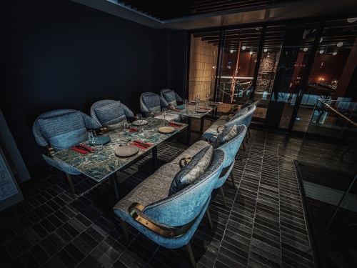 開放的な空間で宴会を