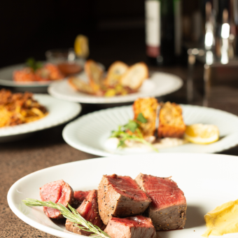 ◆Plan A｜宴会コース【全6品】5000円 2時間飲み放題付き｜定番の前菜＆ステーキ