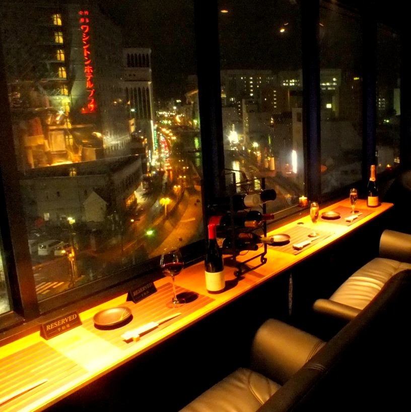 Panorama lounge where all the seats night view can be seen ★ We will help you dating and special night creation.