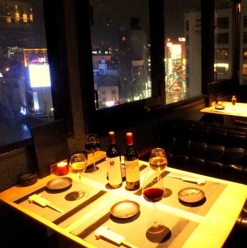 Panorama lounge where all the seats night view is visible ★ Date, anniversary, ◎ on special day