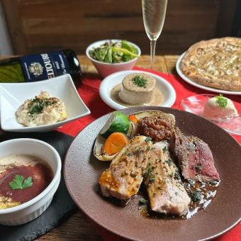 忘年会はちょっと贅沢に過ごしたい【一人一皿】スパークリングワインも飲み放題<料理9品>7000円