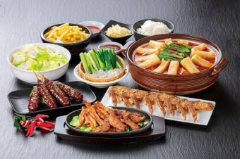 【紅起】紅起的9道菜品，火鍋、什錦、甜點任君選擇！紅套餐3,300日元