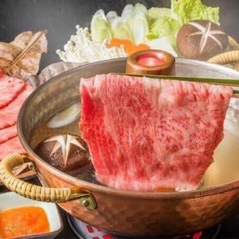 【格別コース】新鮮な海鮮5種盛り、国産牛しゃぶしゃぶ等!全8品生ビール付き飲み放題!