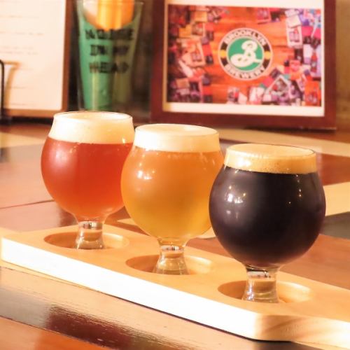 If you're looking for your favorite beer, try the Tasting Set (3 types of craft beer of your choice) 150ml x 3 glasses / 1,287 yen (tax included)