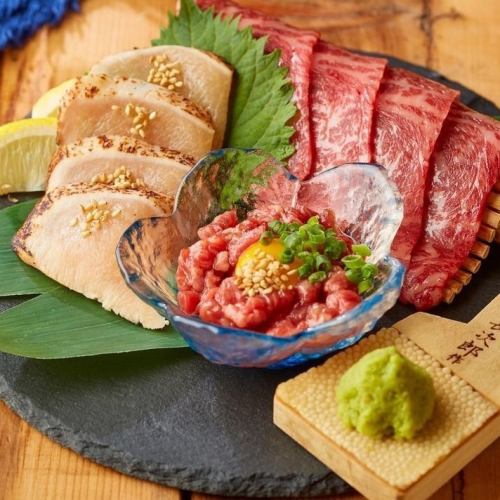 Fresh meat as sashimi...