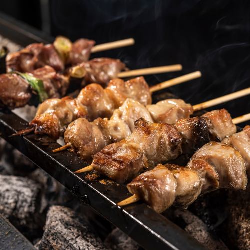 All-you-can-eat charcoal grilled yakitori♪