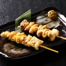 Skin skewer with yuzu pepper (1 skewer)