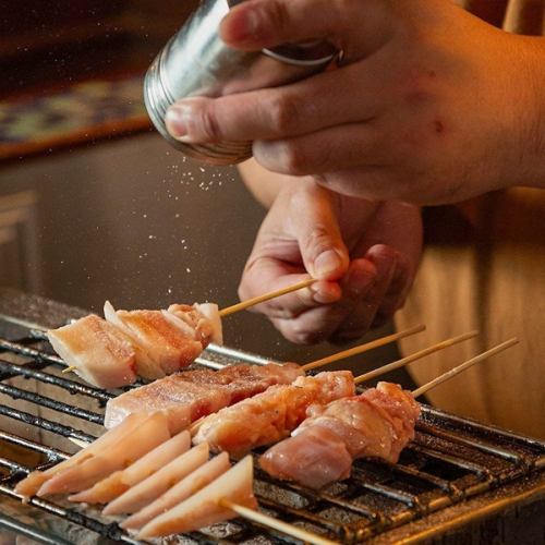 All-you-can-eat delicious charcoal grilled yakitori