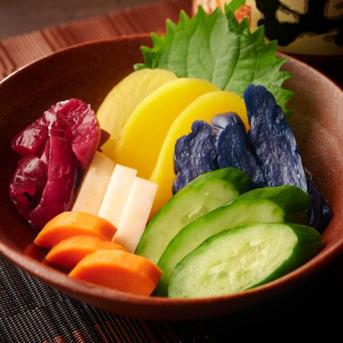 Assortment of homemade pickles