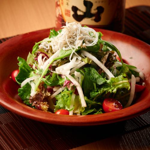 Whitebait-filled Japanese-style tofu salad