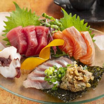 いつでも2.5時間飲み放題付「鮮魚３点・宮崎地鶏含む餃子１０種＆焼き鳥食べ放題コース」3,980円