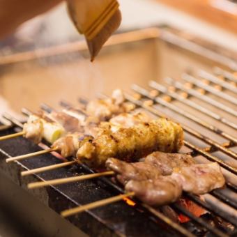 【平日１階限定コース 】1階限定！知覧鶏、厳選串、焼き野菜！飲み放題付き！6000円(税込)