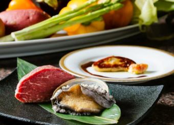 From March 1st: [Naniwa Course] Domestic beef, foie gras, abalone, etc.A total of 8 dishes that let you enjoy the true essence of teppanyaki