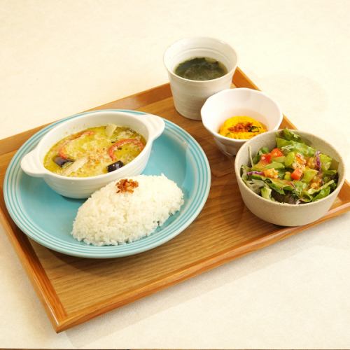 Green curry set meal