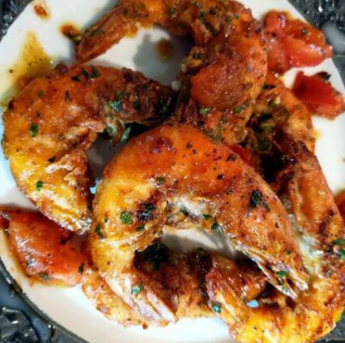 海老の香草バター焼き